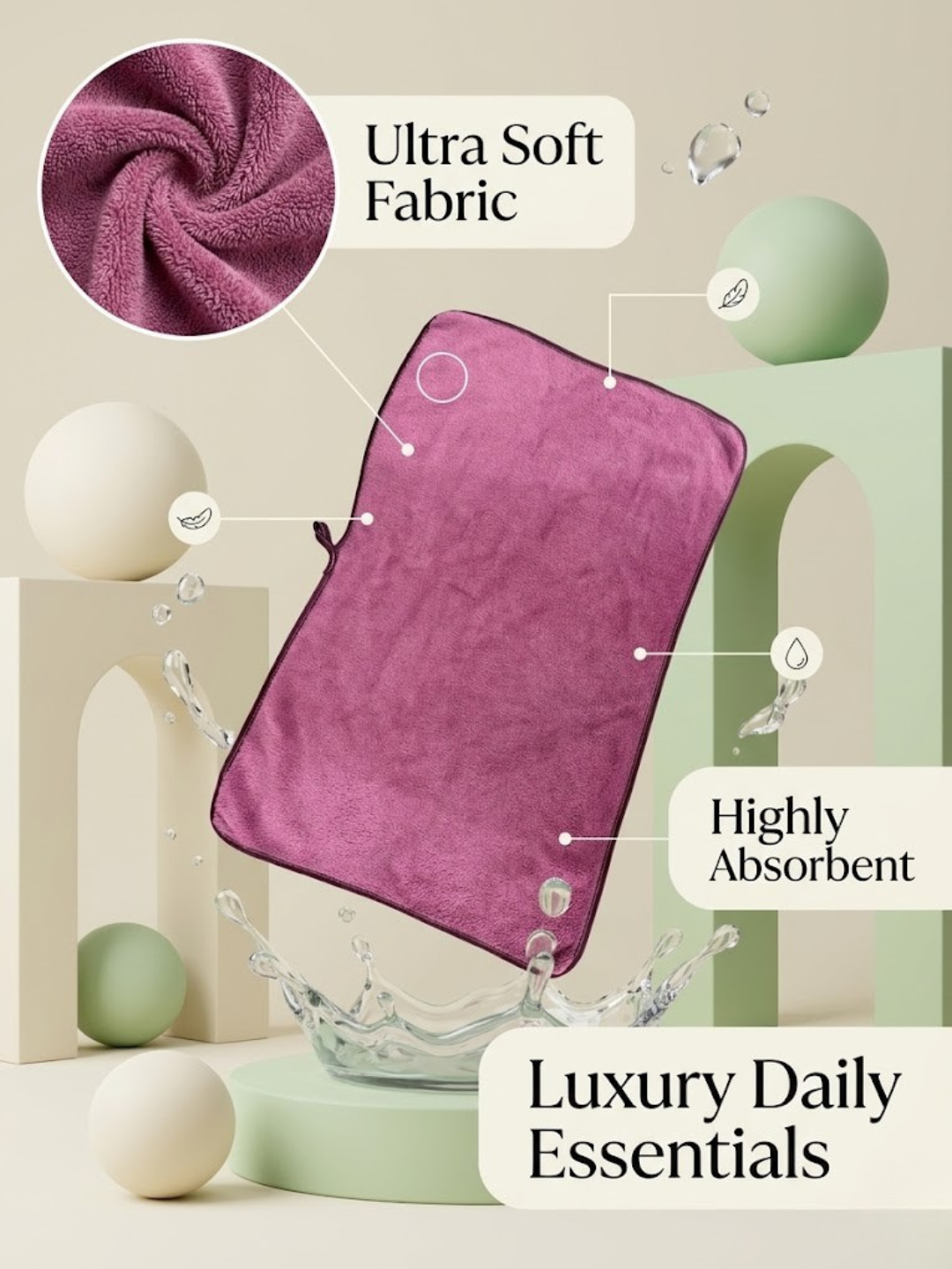Cdeck Premium Cotton Hand Towel | Soft, Absorbent & Comfortable Everyday Use