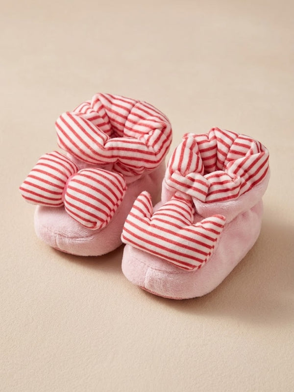 Cdeck Baby Woolen Booties for Infants | Soft, Warm & Comfortable Winter Footwear | 3–9 Months | Pink