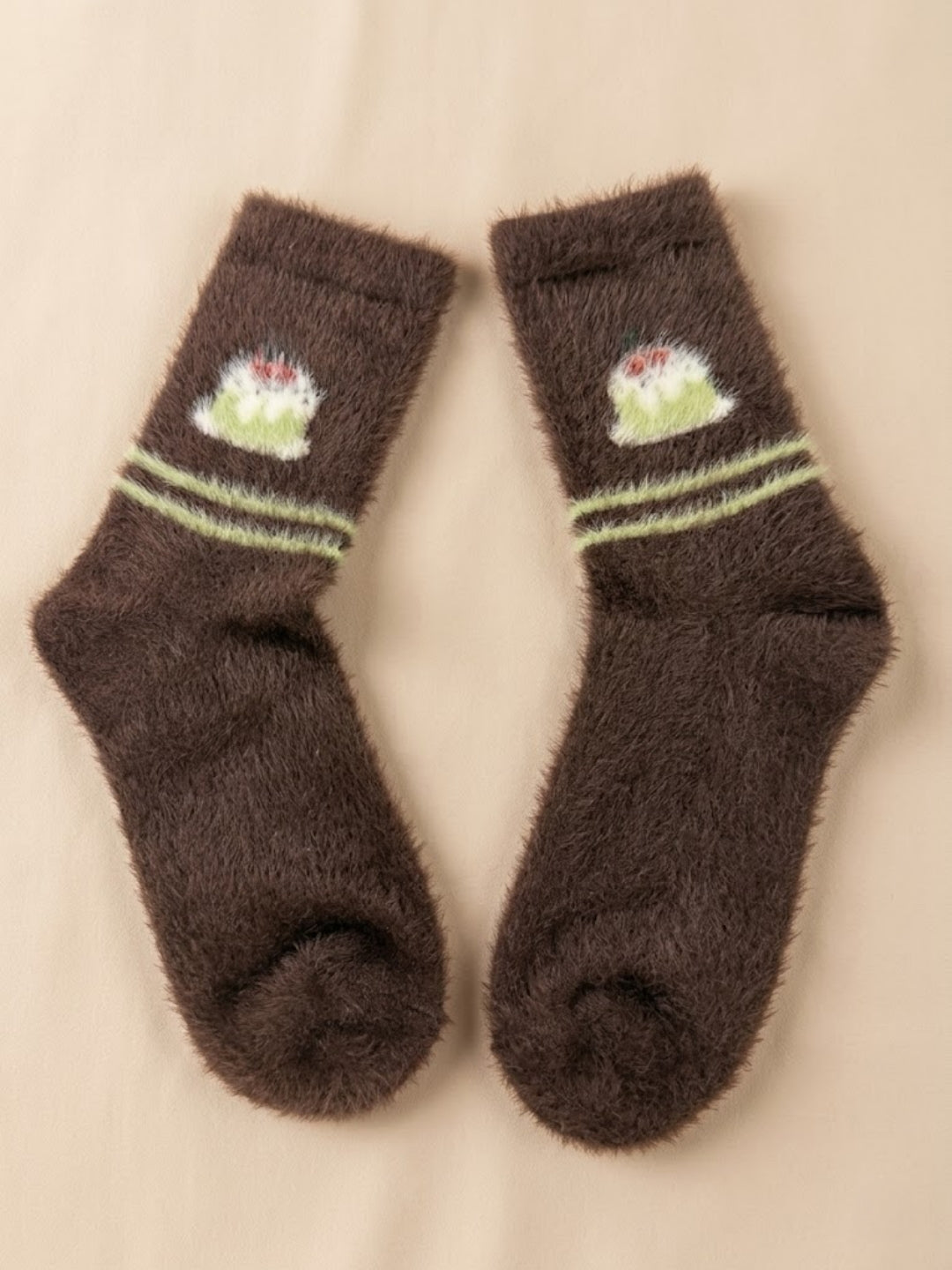 Cdeck Women’s Soft & Warm Woolen Fuzzy Socks | Cozy Thick Winter Socks for Women | Brown
