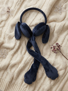 Cdeck Velvet Winter Earmuffs for Girls & Women, Soft Warm Ear Warmers with Long Tie Design, Free Size
