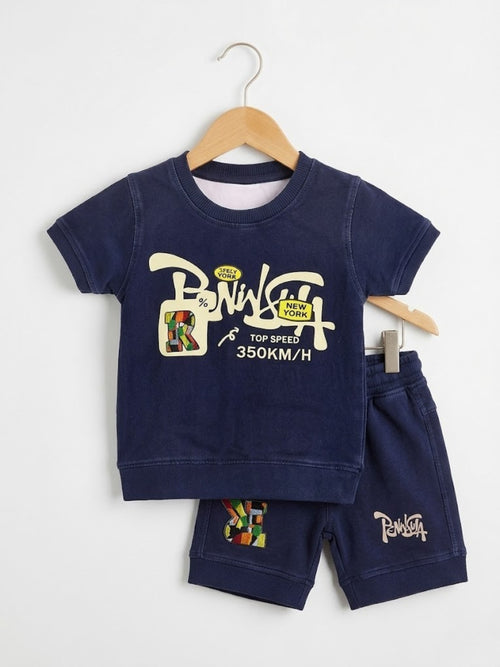 Cdeck Baby Cotton T-Shirt & Shorts Set | Half Sleeve, Soft & Comfortable Baby Wear