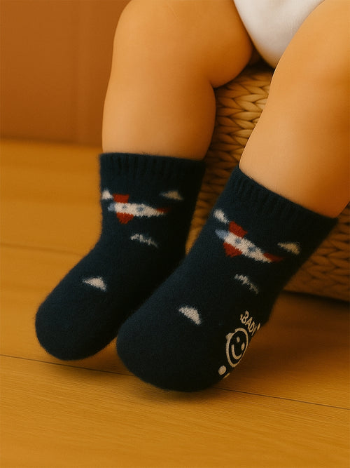 Cdeck Baby Woolen Socks for Boys & Girls | Soft, Warm & Comfortable Winter Socks | 0–2 Years