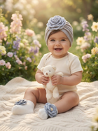 Cdeck Pure Cotton Socks and Cap Set for Baby | Soft Floral Design | Comfortable & Skin-Friendly