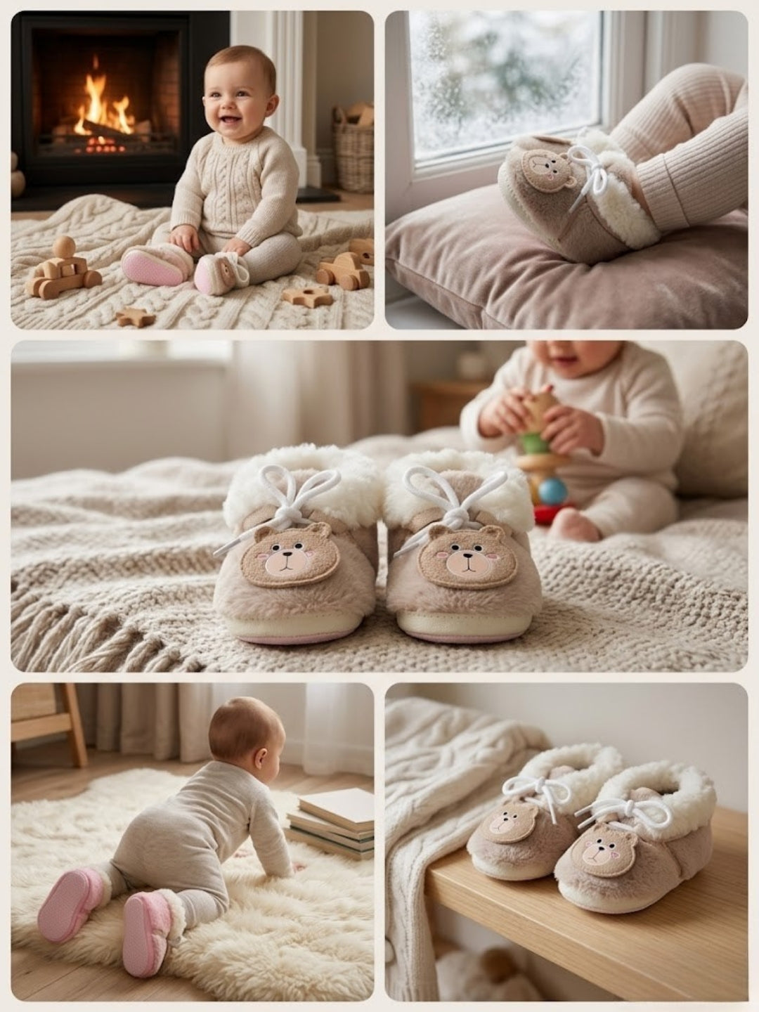 Cdeck Winter Booties for Kids | Warm, Soft & Comfortable | 3–18 Months