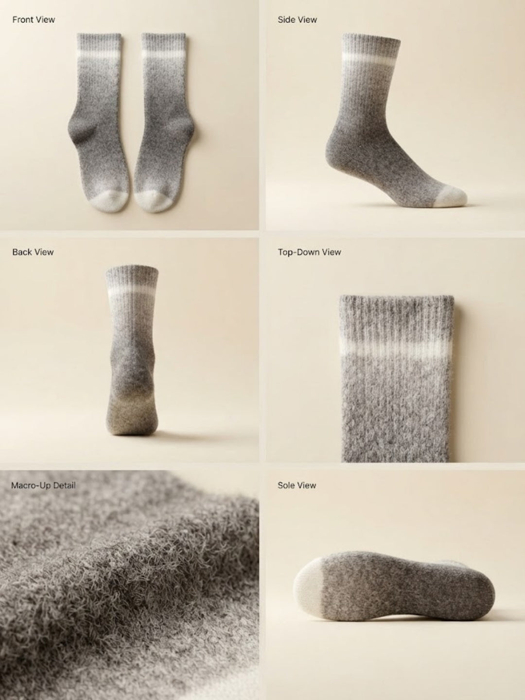 Cdeck Unisex Premium Fuzzy Socks – Soft Warm Cozy Winter Socks for Men & Women | Comfortable Everyday Winter Wear | Free Size | Grey Brown