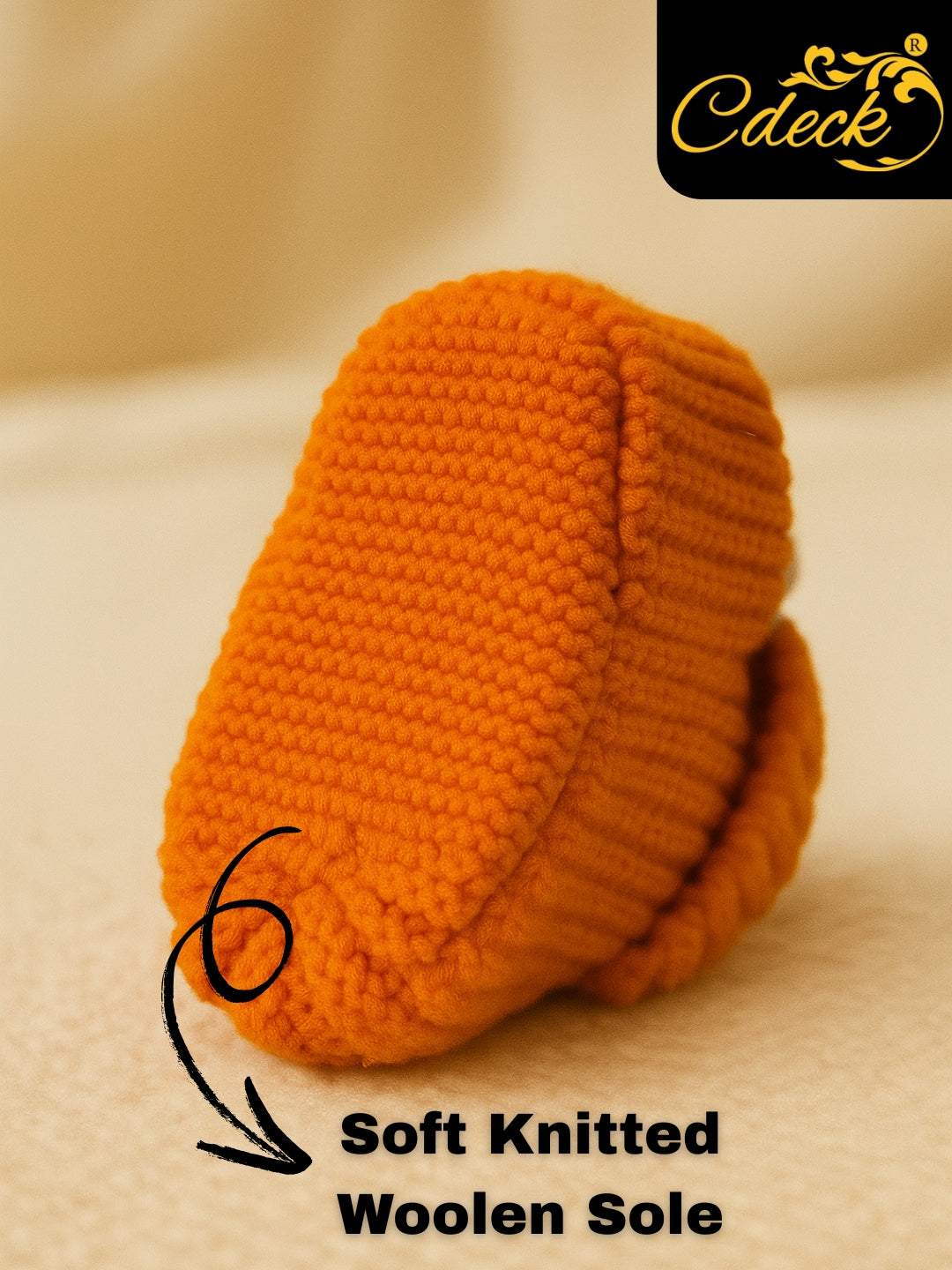 Cdeck Hand Knitted Baby Woolen Booties | Soft, Warm & Comfortable Newborn Footwear | 0–12 Months