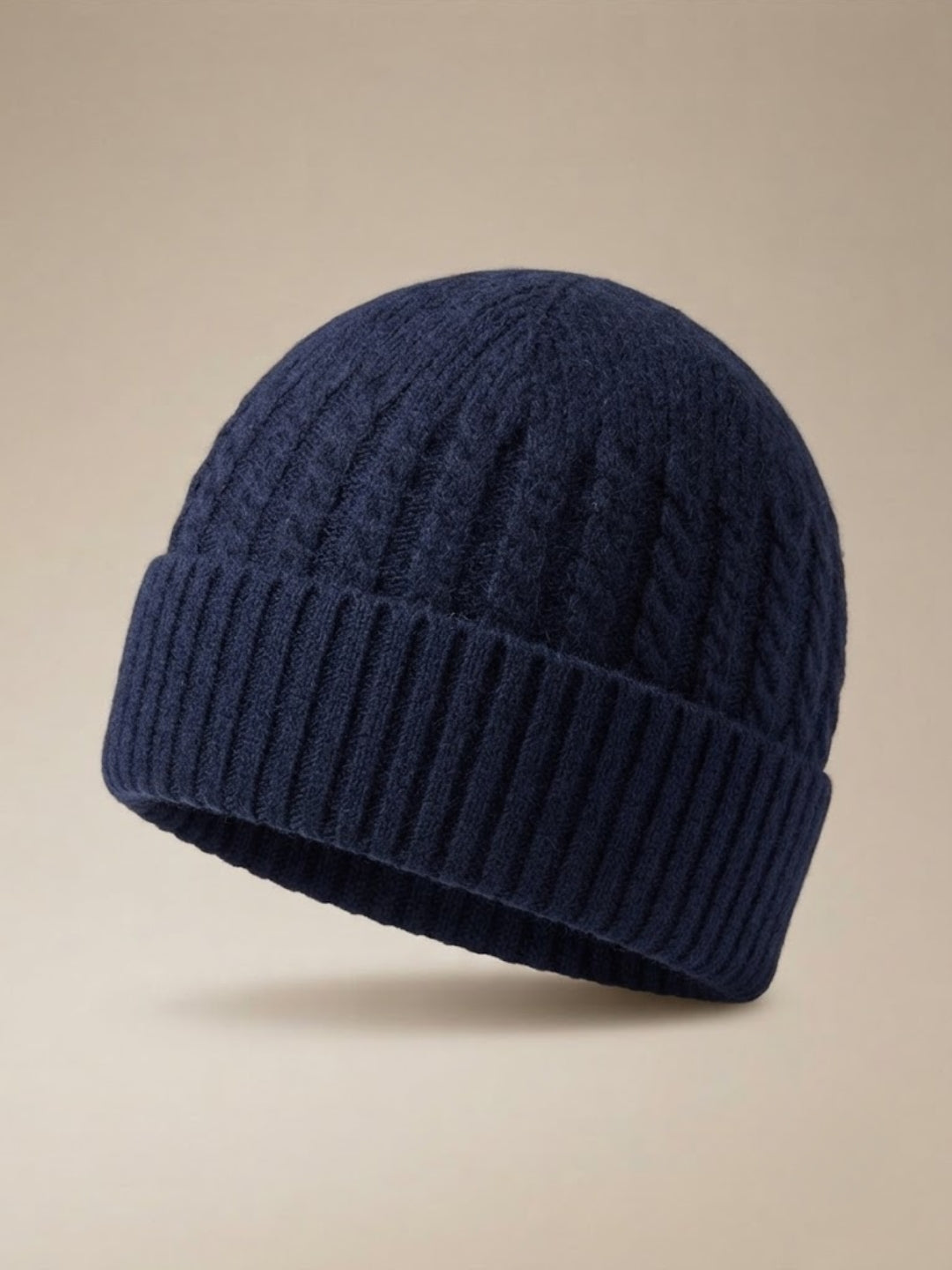 Cdeck Men’s Winter Woolen Cap | Ribbed Knit Beanie | Free Size | Soft & Warm | Blue