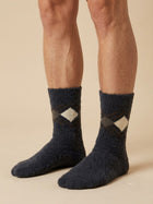 Cdeck Men’s Premium Hair Wool Winter Socks| Soft, Fuzzy, Warm & Comfortable | Black & Grey  | Free Size
