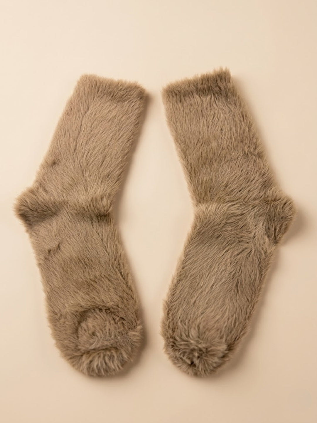 Cdeck Women’s Soft & Warm Fuzzy Socks | Cozy Thick Plush Winter Socks for Women | Beige