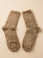 Cdeck Women’s Soft & Warm Fuzzy Socks | Cozy Thick Plush Winter Socks for Women | Beige