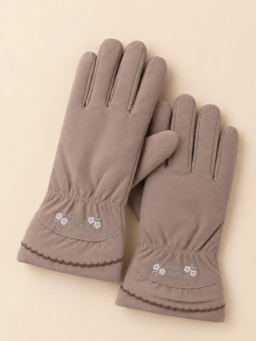 Cdeck Women’s Woolen Gloves | Warm Winter Gloves | Touchscreen Friendly | Free Size | Brown