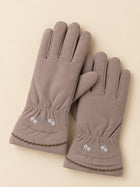 Cdeck Women’s Woolen Gloves | Warm Winter Gloves | Touchscreen Friendly | Free Size | Brown