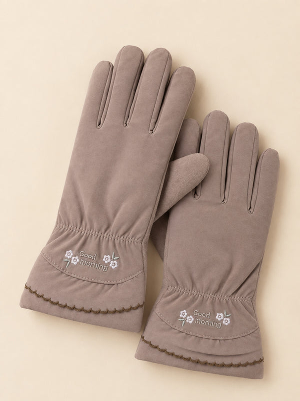 Cdeck Women’s Woolen Gloves | Warm Winter Gloves | Touchscreen Friendly | Free Size | Brown