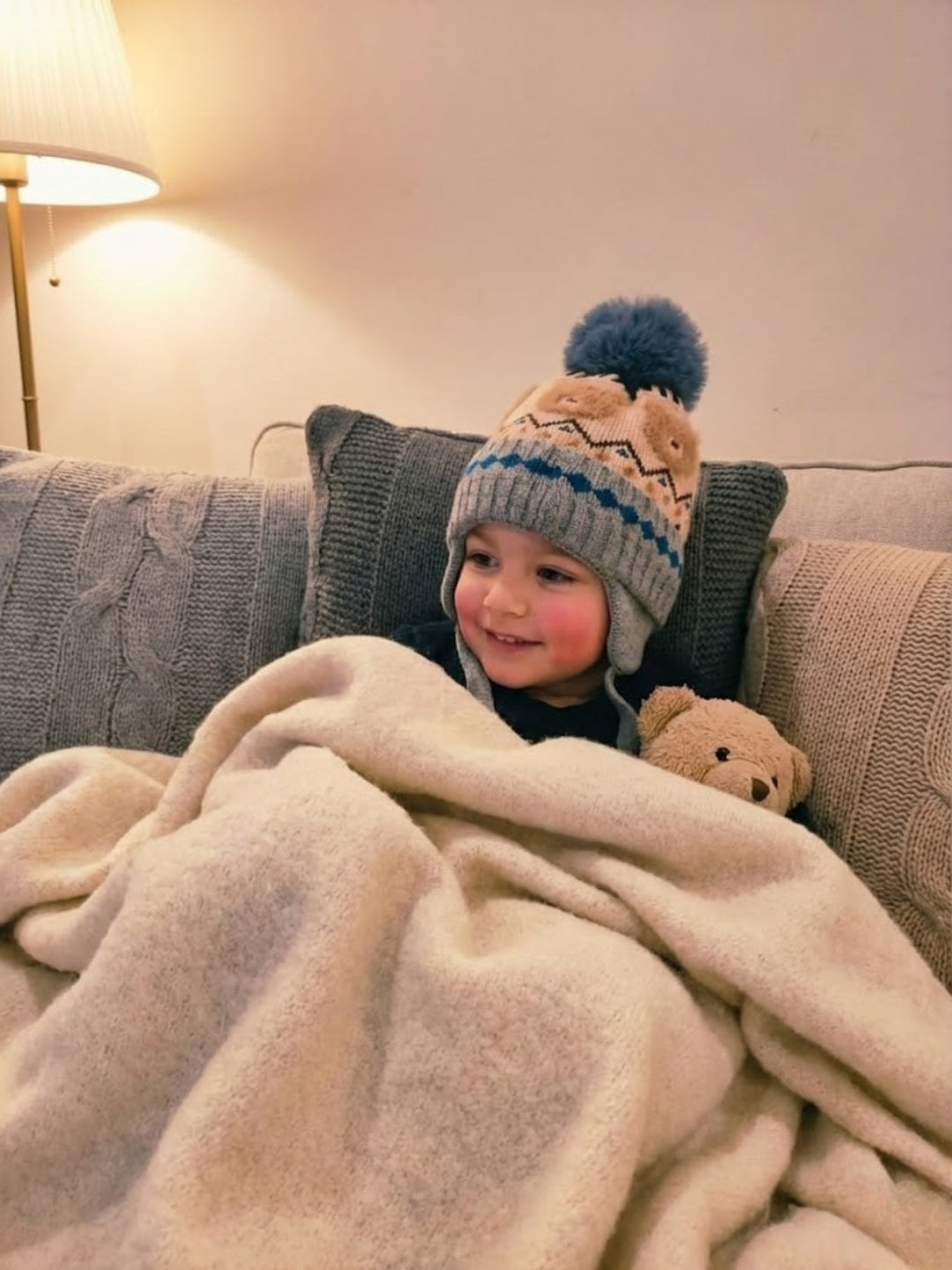 Cdeck Kids Winter Woolen Cap for Boys & Girls | Warm, Soft & Comfortable | 2–4 Years
