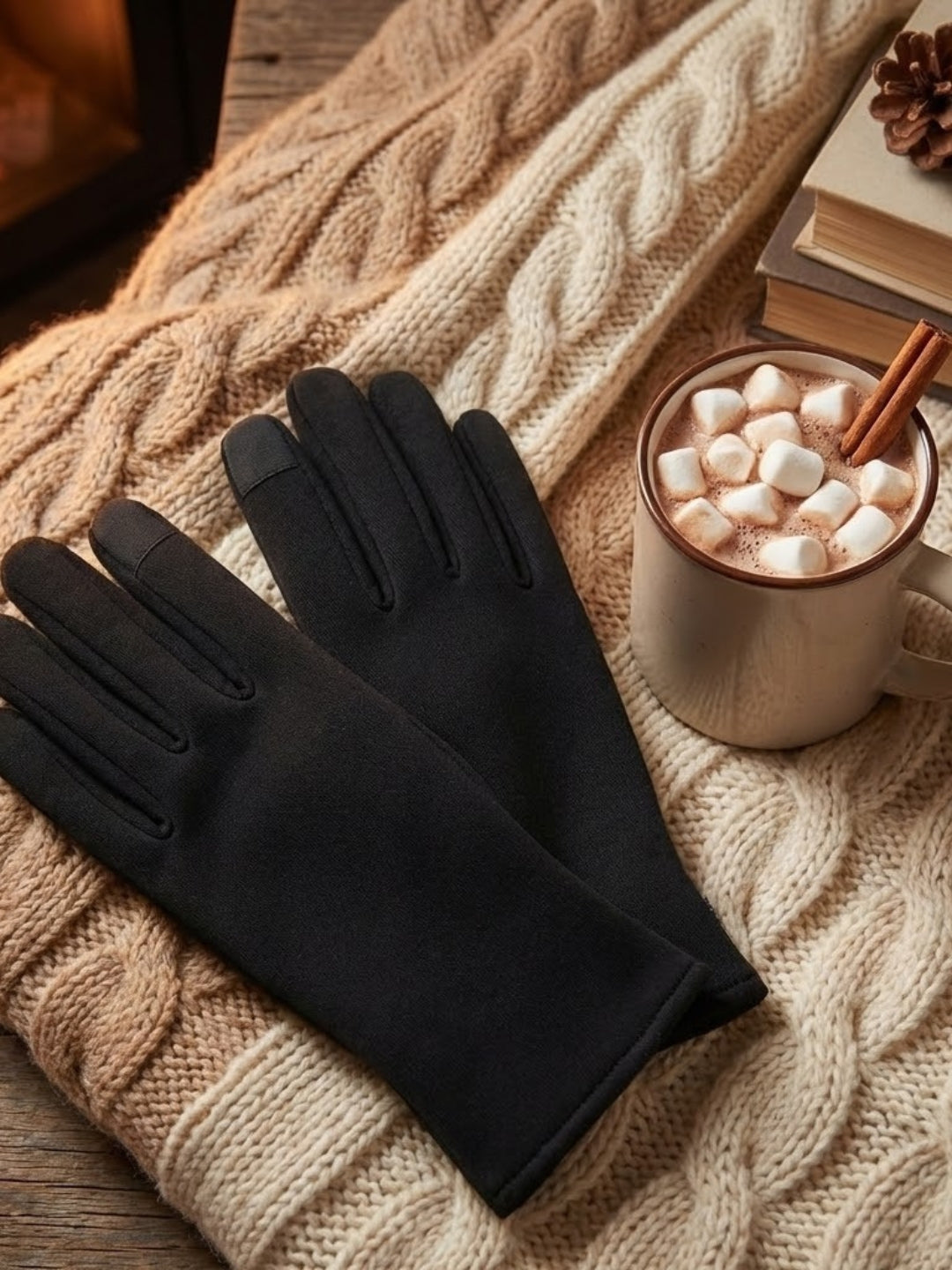 Cdeck Women Woolen Winter Gloves | Soft, Warm & Comfortable for Winter Wear