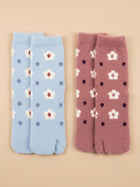 Cdeck Premium Rabbit Wool Socks for Women | Soft & Warm Winter Socks  | Free Size | Blue & Pink Combo