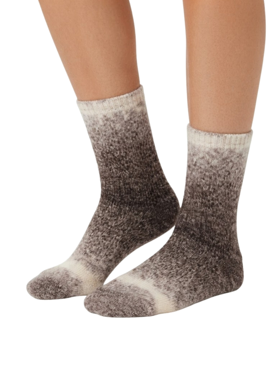 Cdeck Unisex Premium Ribbed Warm Socks – Soft Cozy Winter Socks for Men & Women | Comfortable Stretch Fit & Stylish Design | Free Size | Grey & White
