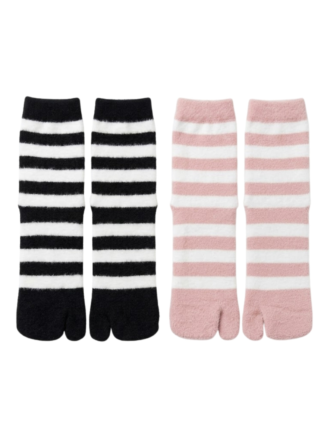 Cdeck Women Hair Wool Socks Combo | Warm & Comfortable | Free Size | Mid Length | Black Pink