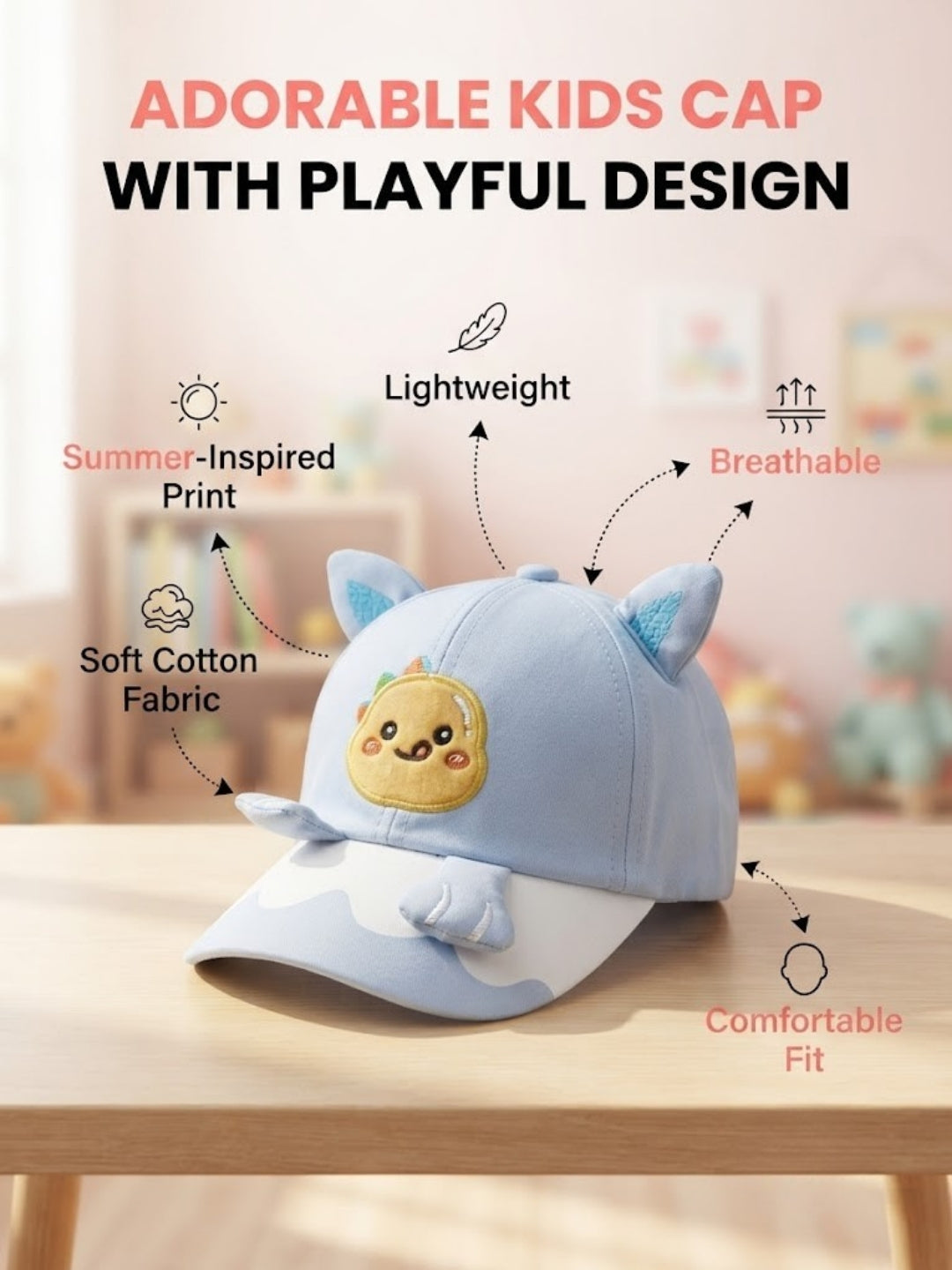 Cdeck Kids Cotton Cap for Boys & Girls