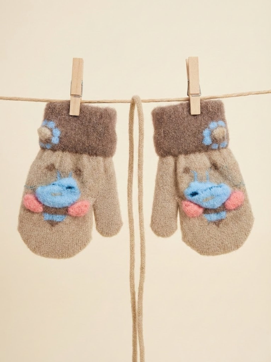 Cdeck Baby Woolen Winter Gloves for Boys & Girls | Soft, Warm & Comfortable | 0–12 Months