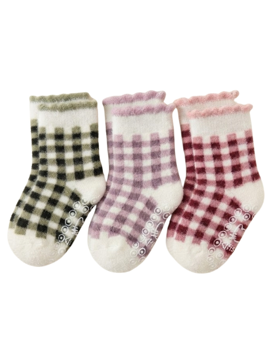 Cdeck Kids Winter Woolen Socks | Rabbit Hair Wool Soft Warm Stretchable Socks for Boys & Girls | 0–4 Years | Pack of 3 | Multicolor