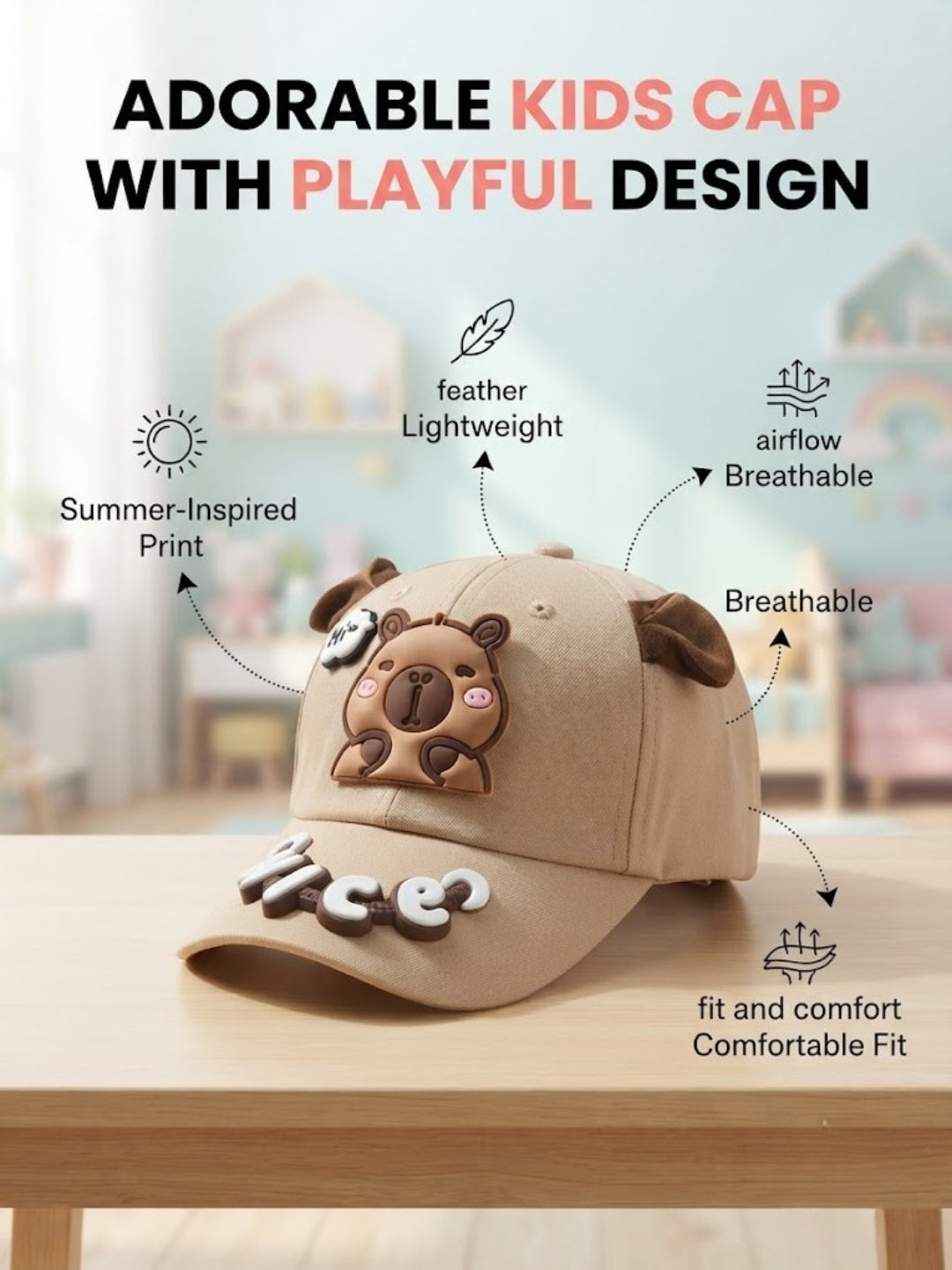 Cdeck Kids Cotton Cap for Boys & Girls