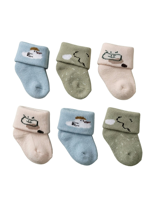 Cdeck Baby Kids Towel Cotton Socks | Soft, Comfortable & Absorbent | 0–12 Months