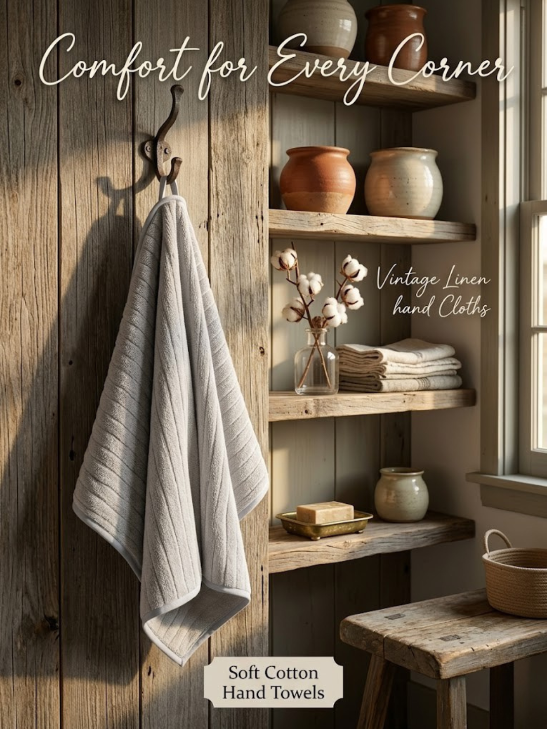 Cdeck Premium Cotton Hand Towel | Soft, Absorbent & Comfortable Everyday Use