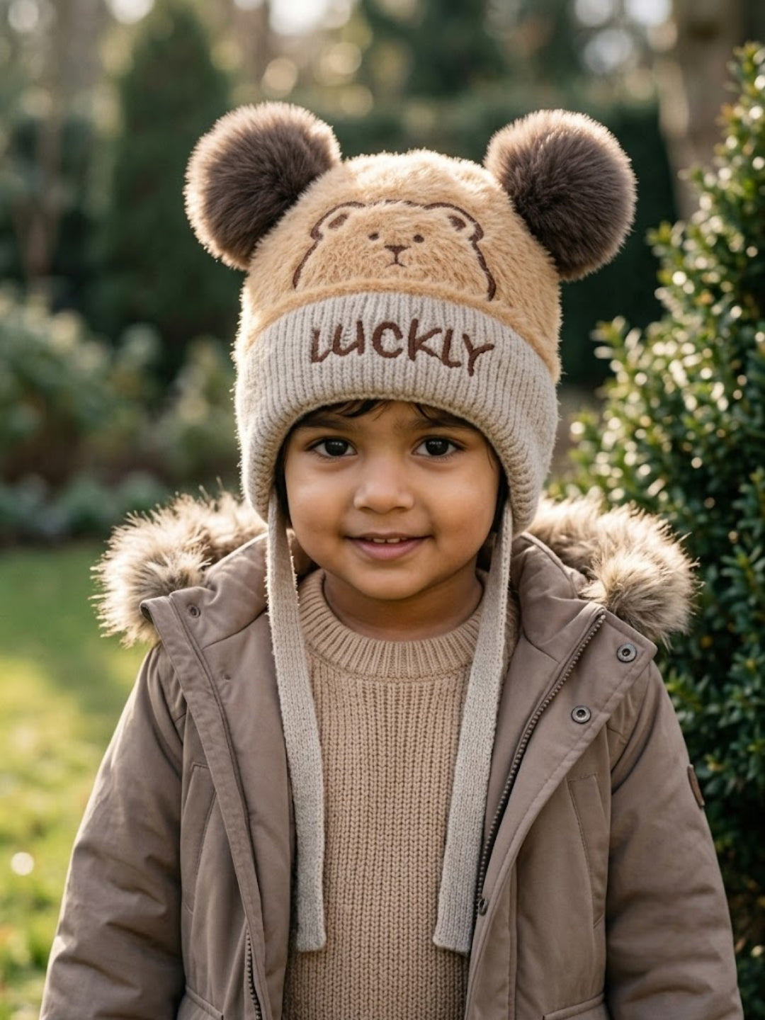 Cdeck Kids Woolen Winter Cap for Boys & Girls | Warm & Comfortable Winter Wear | 2–4 Years |Brown