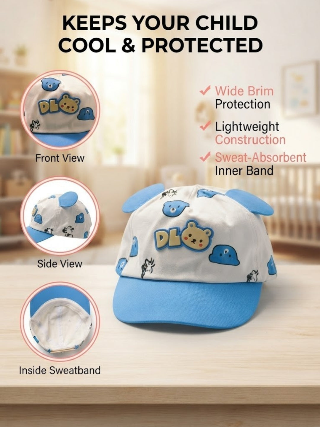 Cdeck Kids Cotton Cap for Boys & Girls