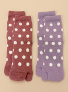 Cdeck Women Premium Hair Wool Socks Combo | Soft Warm Fuzzy Winter Socks | White Polka Dot | Free Size