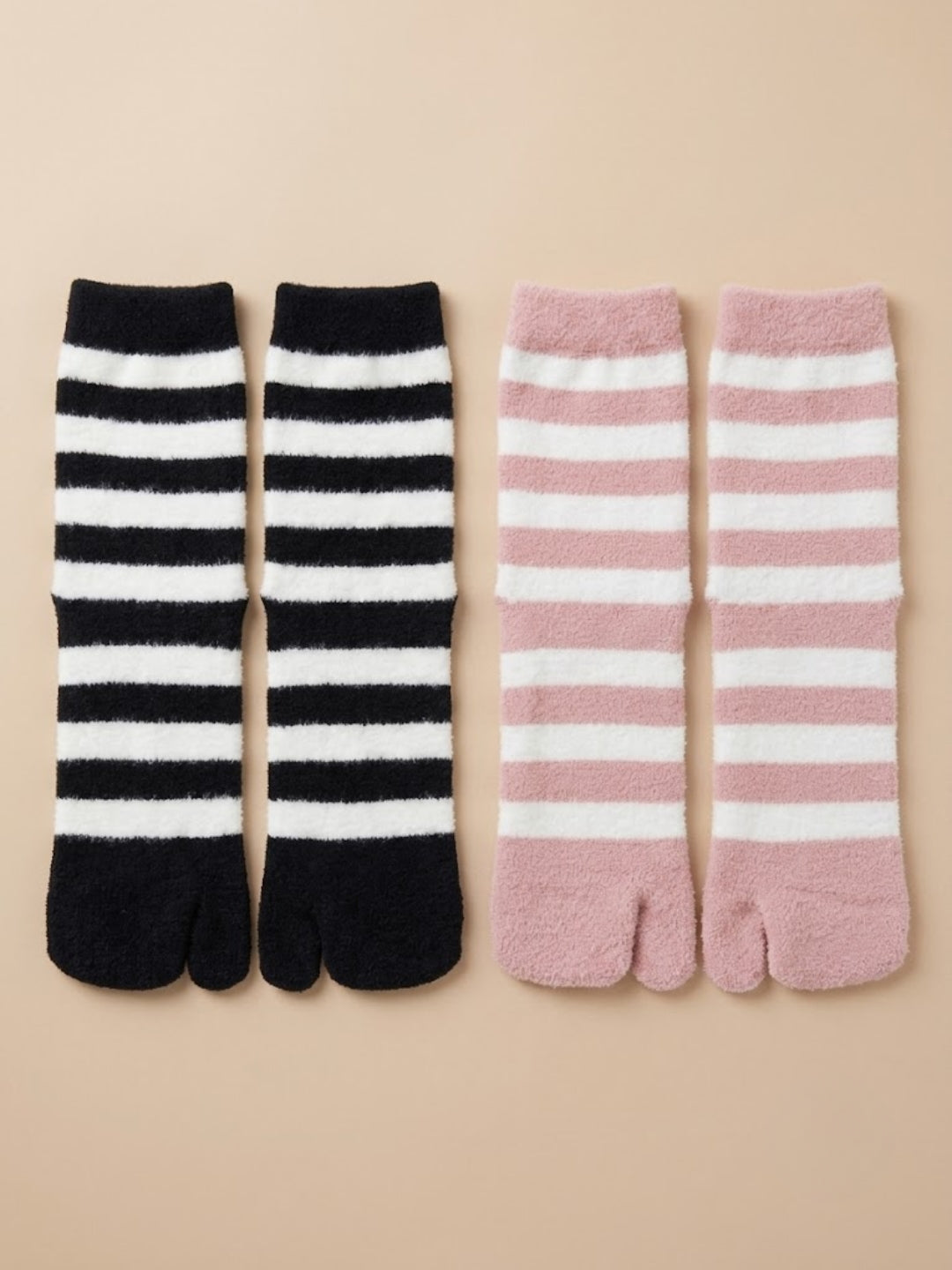 Cdeck Women Hair Wool Socks Combo | Warm & Comfortable | Free Size | Mid Length | Black Pink