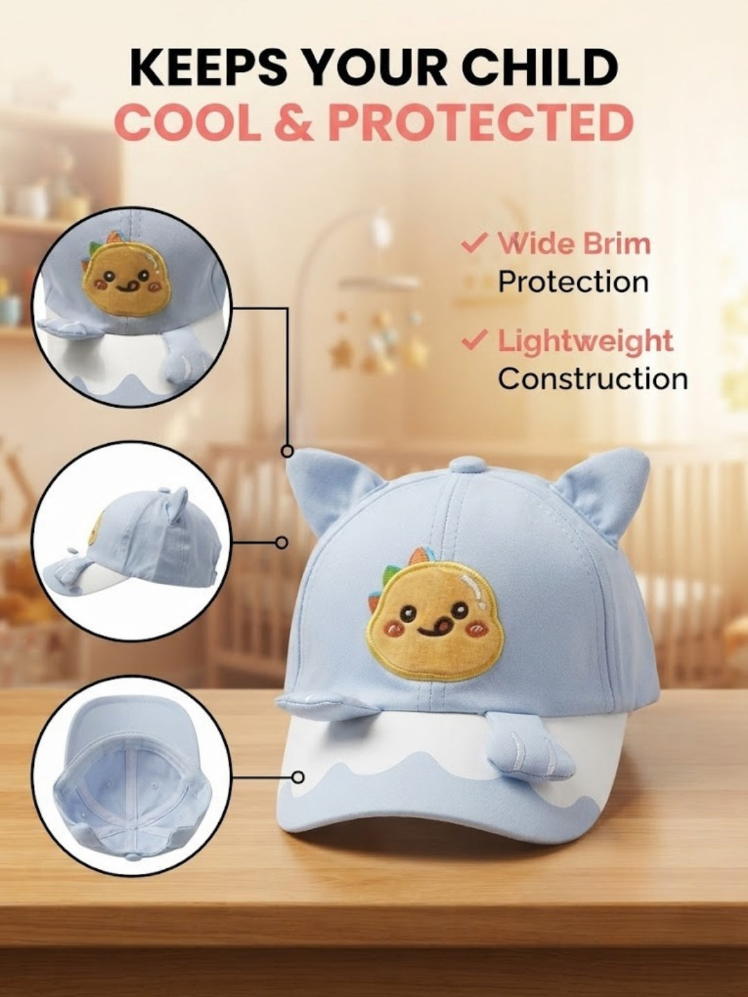 Cdeck Kids Cotton Cap for Boys & Girls