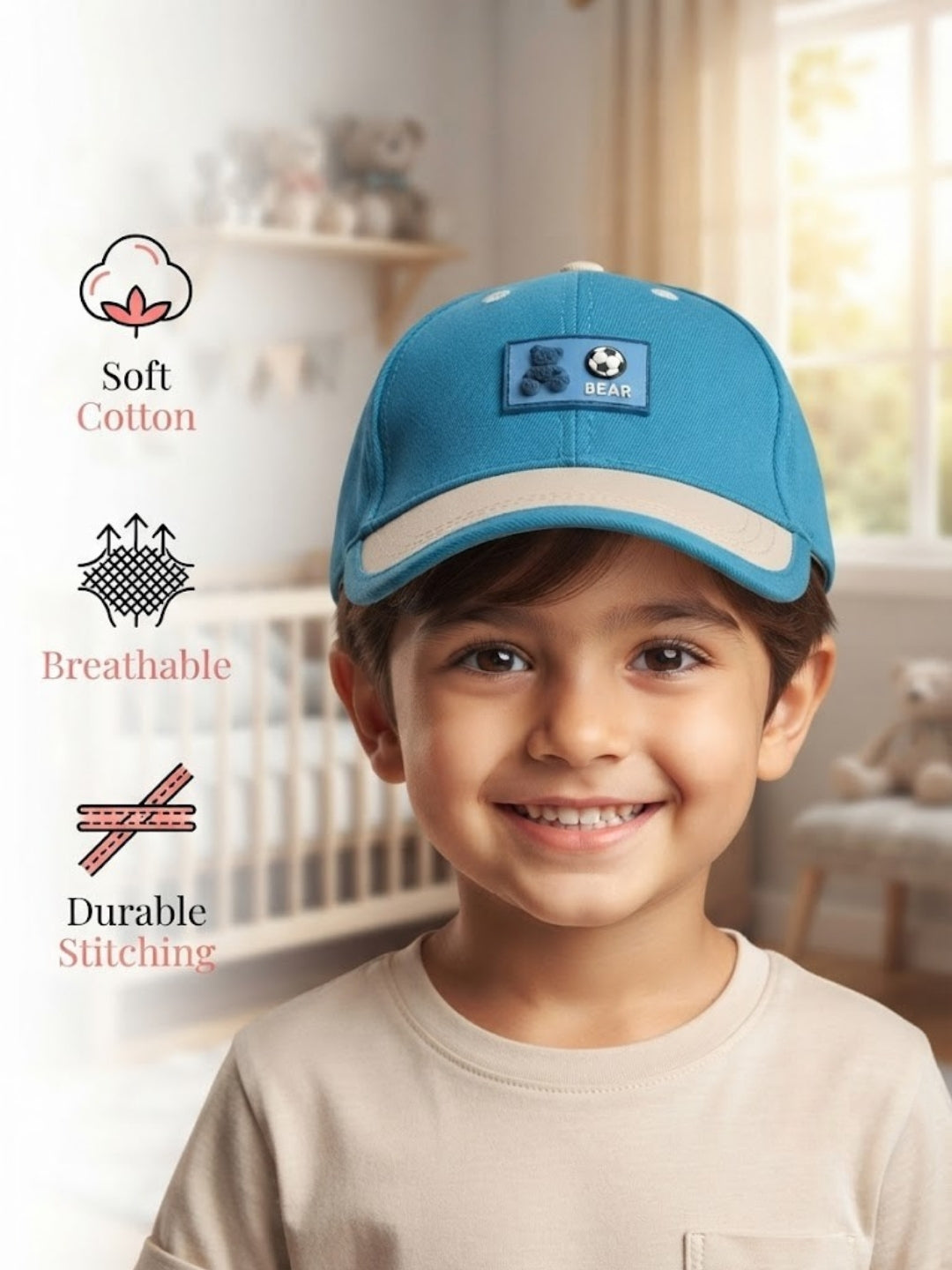 Cdeck Kids Cotton Cap for Boys & Girls