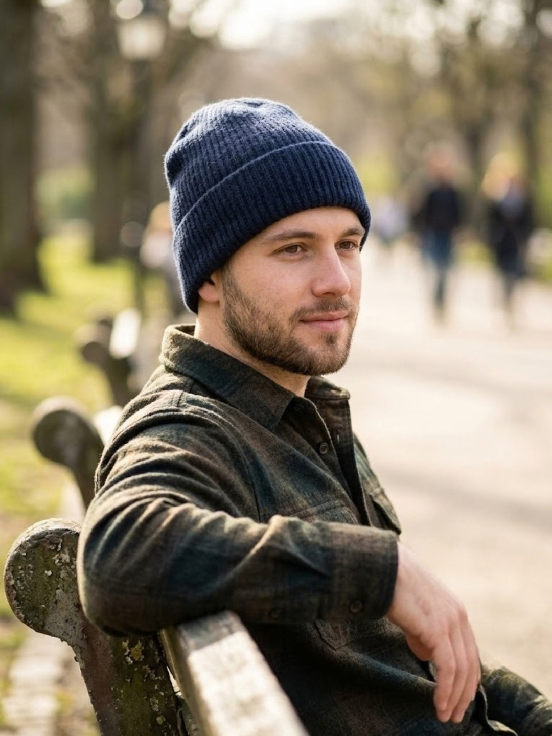 Cdeck Men’s Woolen Winter Cap | Soft, Warm & Comfortable Cap for Everyday Wear | Free Size  |Blue