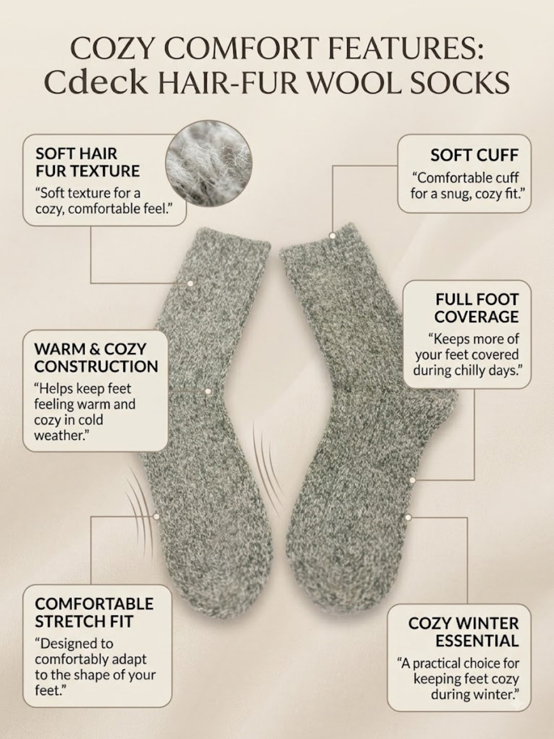 Cdeck Women’s Premium Fuzzy Socks – Soft Warm Winter Socks | Free Size | Green