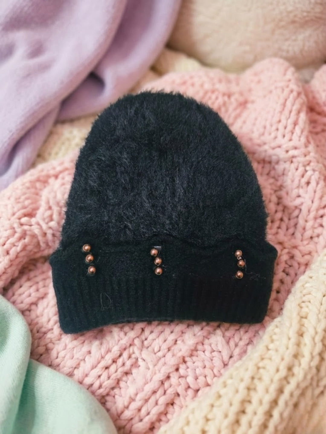 Cdeck Kids Woolen Winter Cap for Baby Girls | Soft, Warm & Comfortable | 1–2 Years