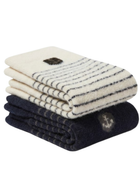 Cdeck Men’s Soft Wool Socks Combo | Cream & Navy Striped Winter Socks
