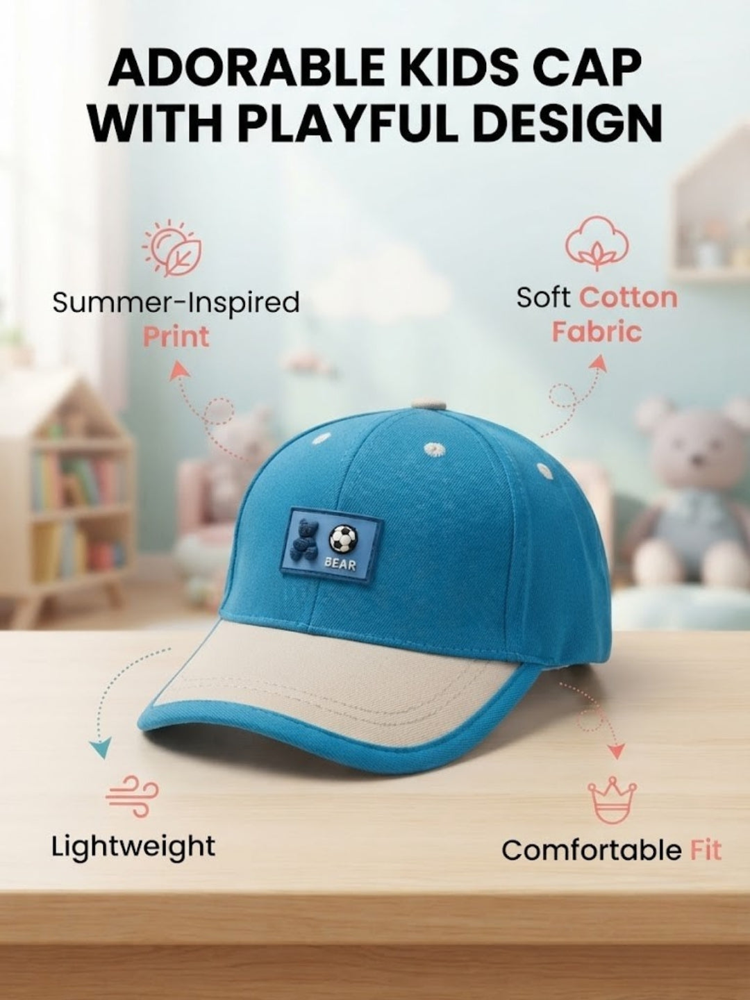Cdeck Kids Cotton Cap for Boys & Girls