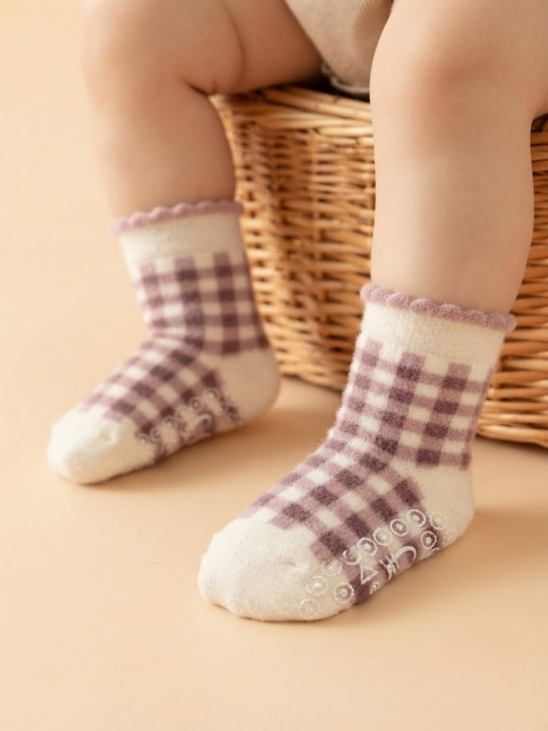 Cdeck Kids Winter Woolen Socks | Rabbit Hair Wool Soft Warm Stretchable Socks for Boys & Girls | 0–4 Years | Pack of 3 | Multicolor