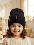 Cdeck Kids Woolen Winter Cap for Baby Girls | Soft, Warm & Comfortable | 1–2 Years