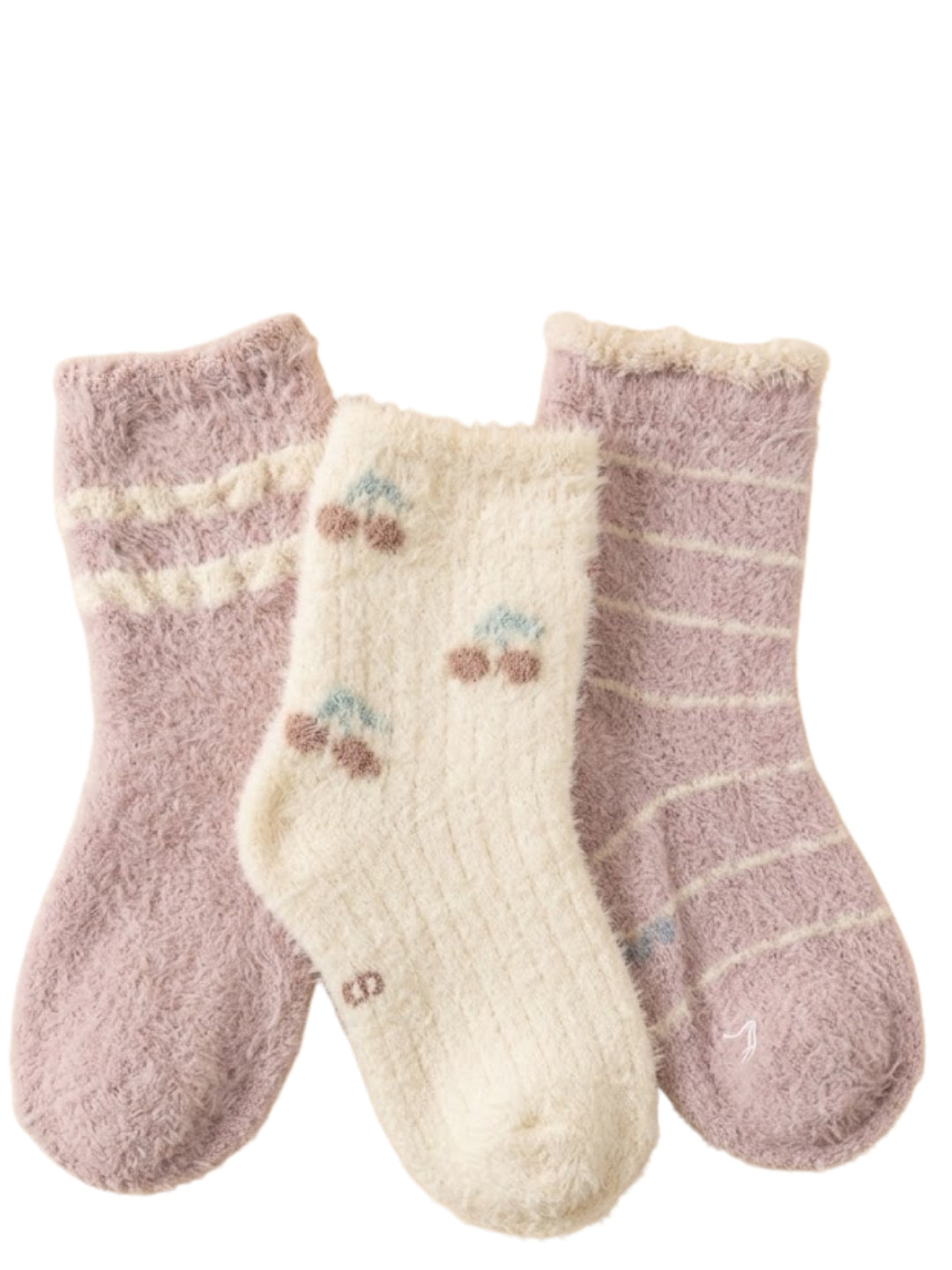 Cdeck Kids Winter Woolen Socks for Boys & Girls | Soft Fuzzy Warm Socks with Anti-Skid Sole  | 4–12 Years | Pack of 3