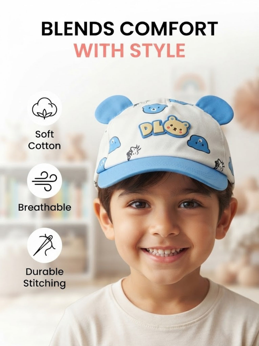 Cdeck Kids Cotton Cap for Boys & Girls