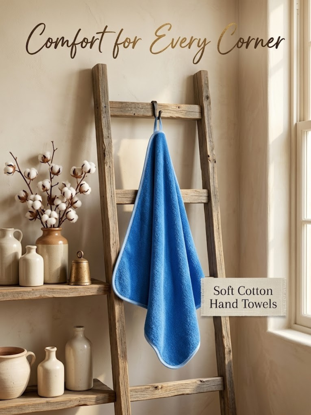 Cdeck Premium Cotton Hand Towel | Soft, Absorbent & Comfortable Everyday Use