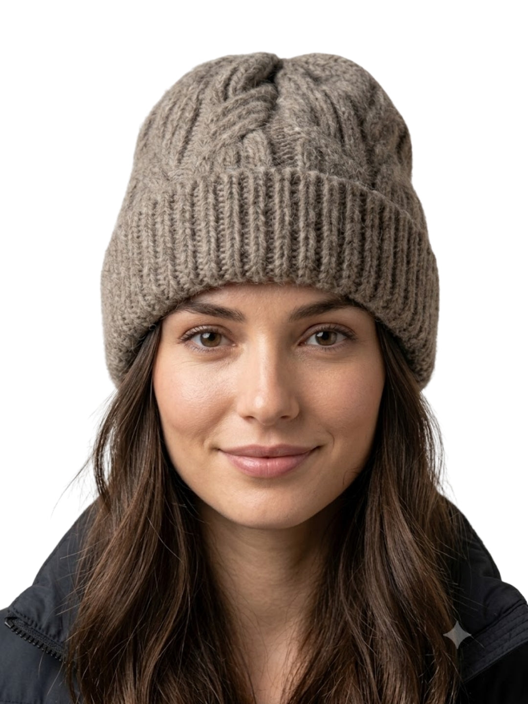 Cdeck Women Woolen Cap | Soft Knitted Winter Beanie for Women | Warm & Stylish Winter Wear | Free Size| Brown