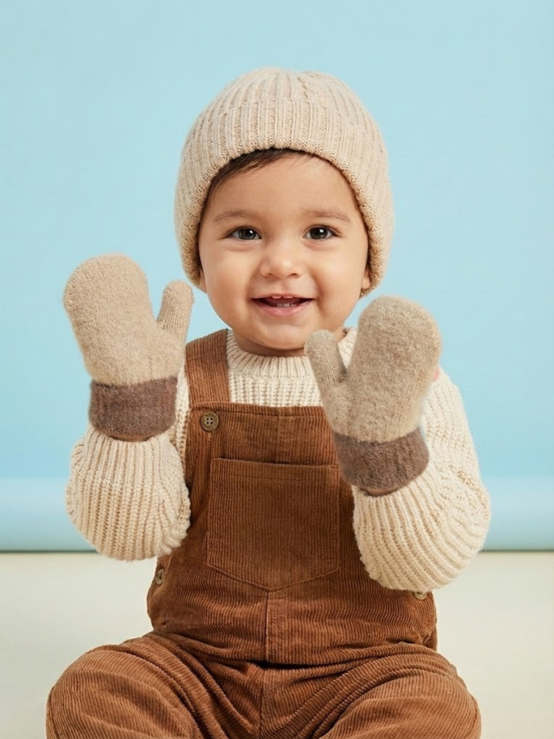 Cdeck Baby Woolen Winter Gloves for Boys & Girls | Soft, Warm & Comfortable | 0–12 Months