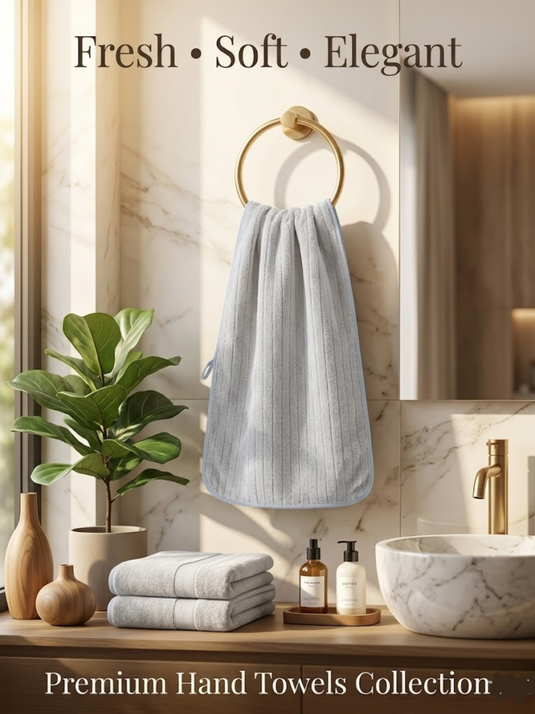 Cdeck Premium Cotton Hand Towel | Soft, Absorbent & Comfortable Everyday Use