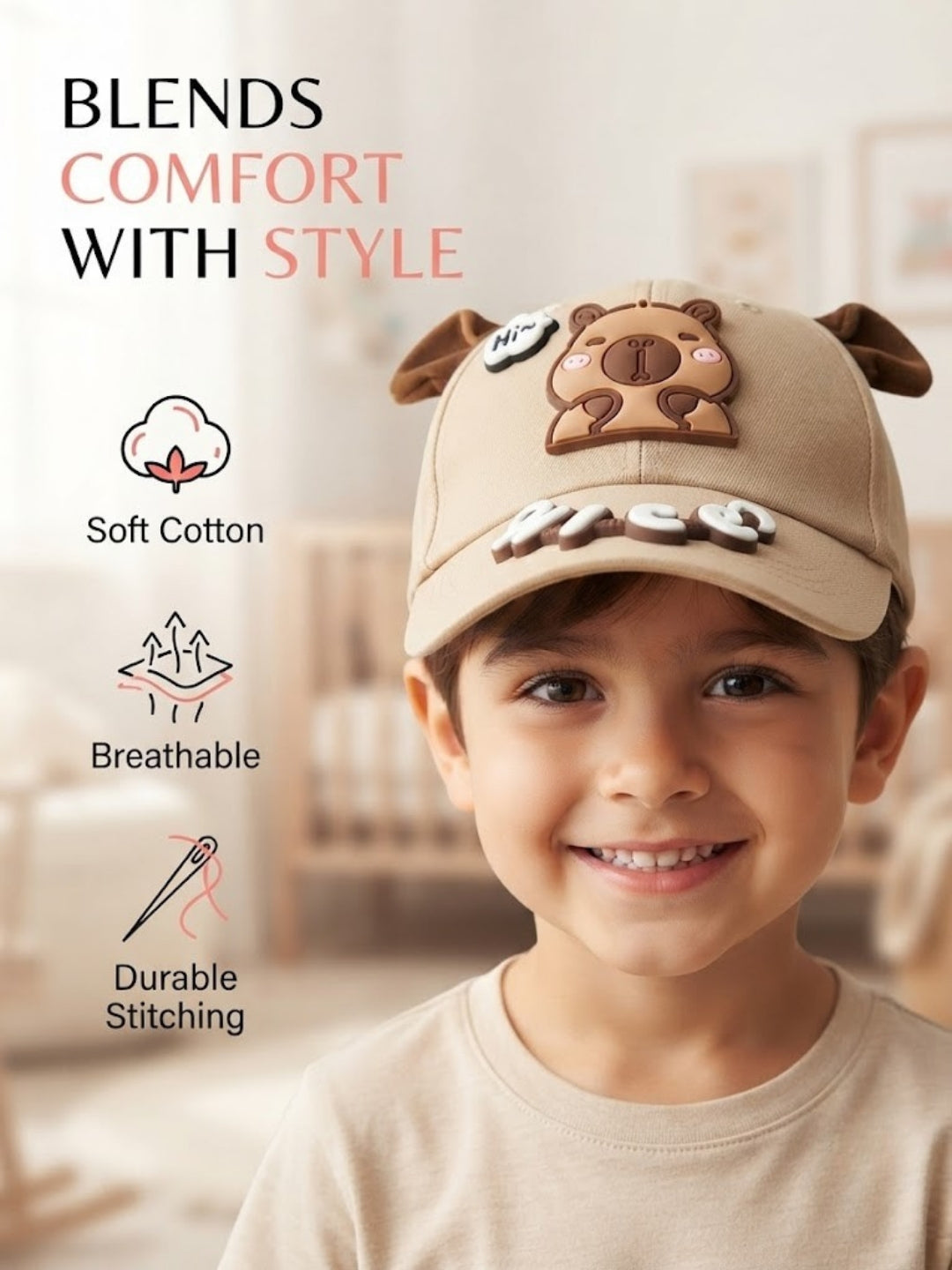 Cdeck Kids Cotton Cap for Boys & Girls