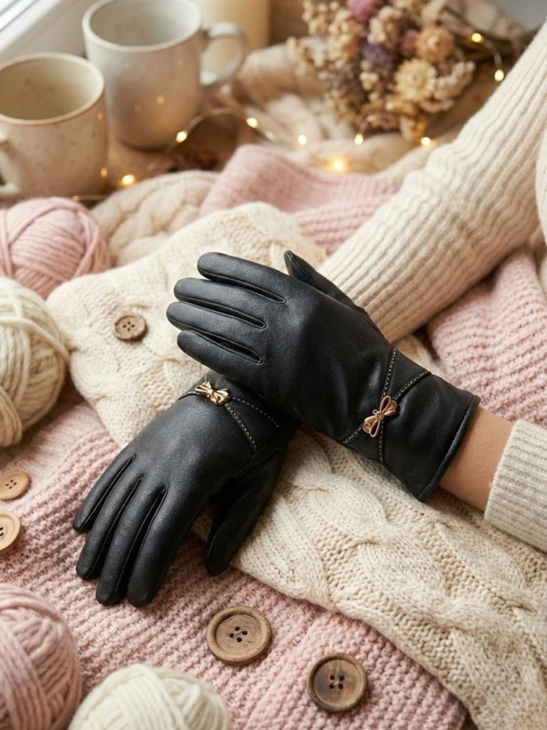 Cdeck Women Woolen Winter Gloves | Soft, Warm & Comfortable for Winter Wear