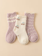 Cdeck Kids Winter Woolen Socks for Boys & Girls | Soft Fuzzy Warm Socks with Anti-Skid Sole  | 4–12 Years | Pack of 3